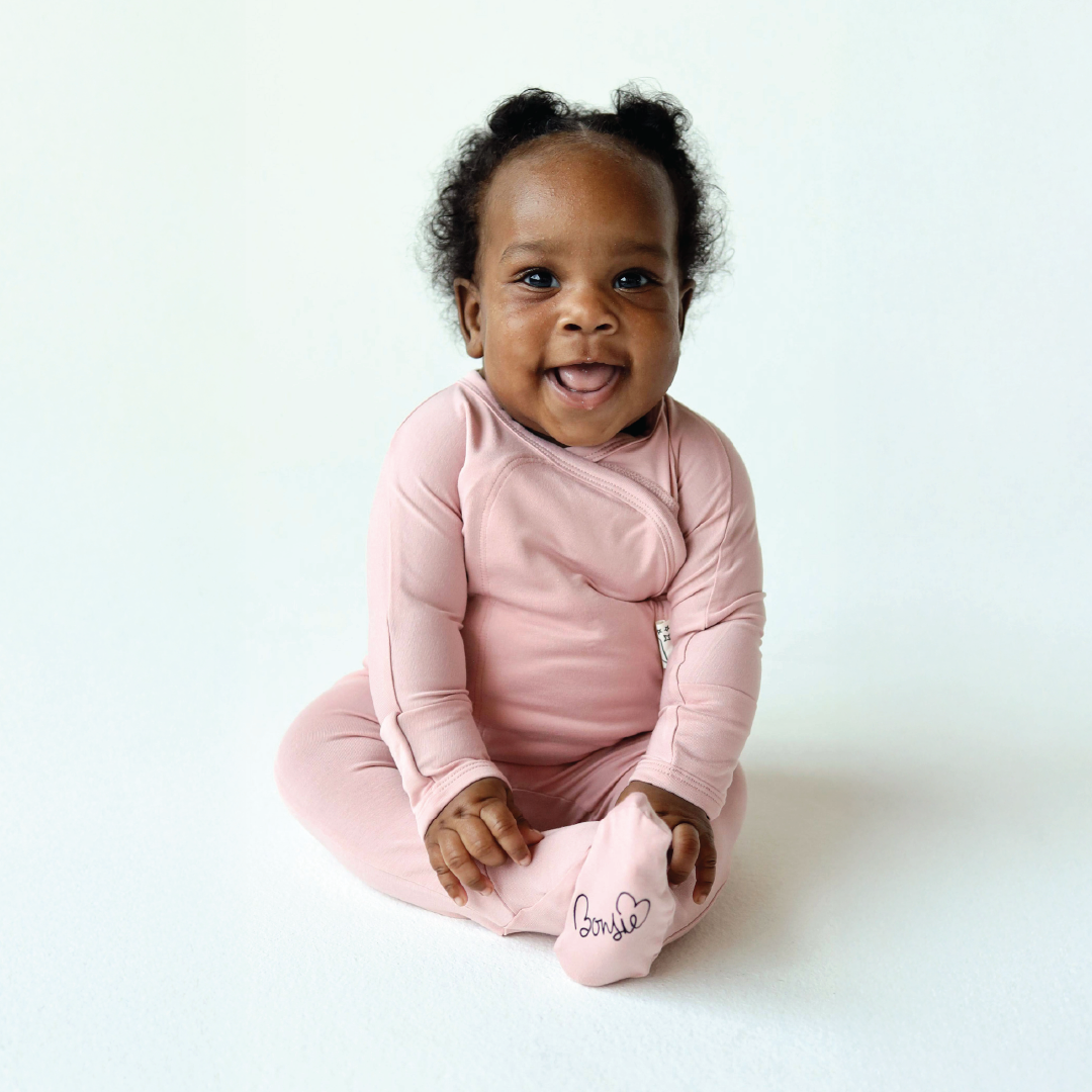 peony skin-to-skin footie
