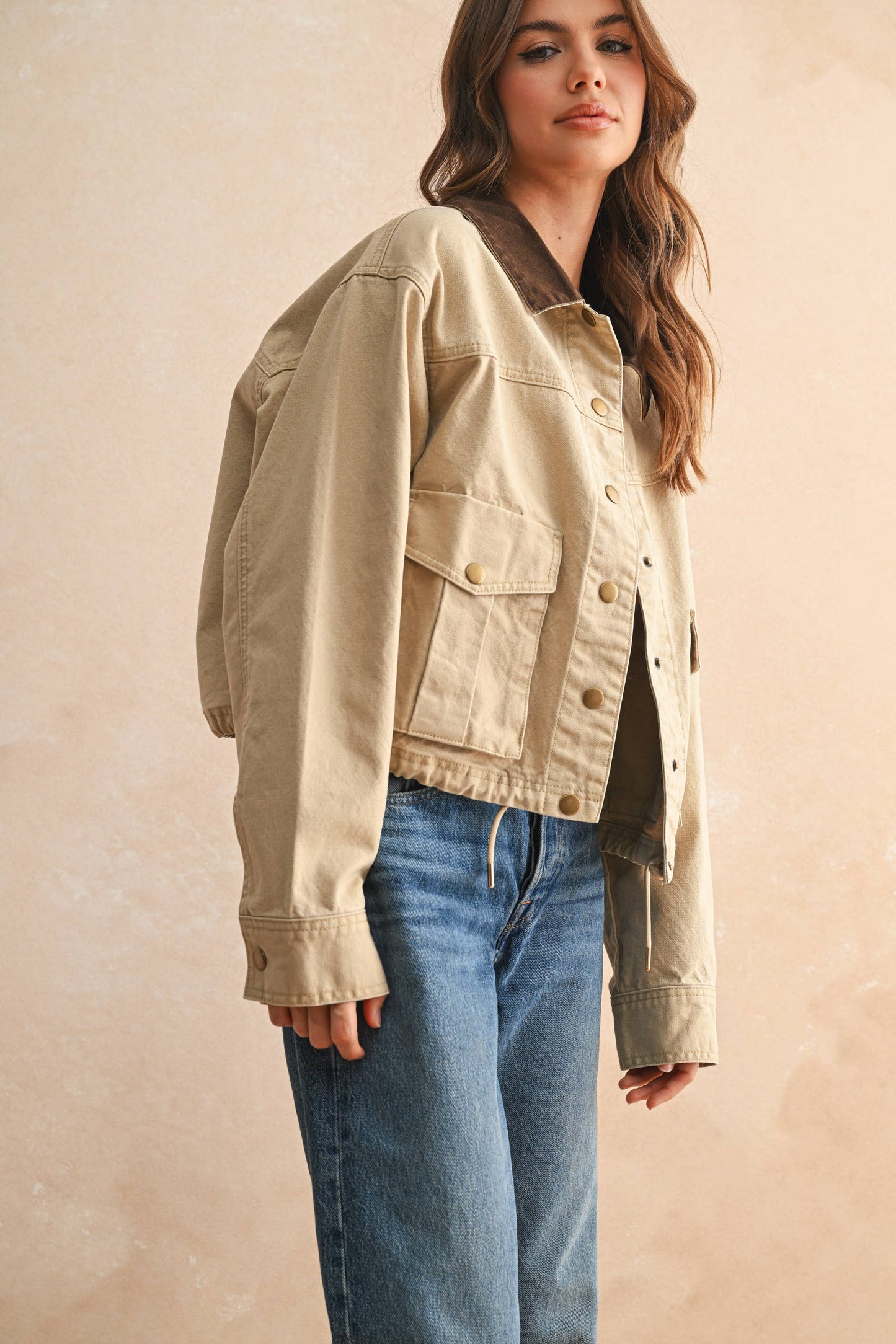 cropped utility jacket