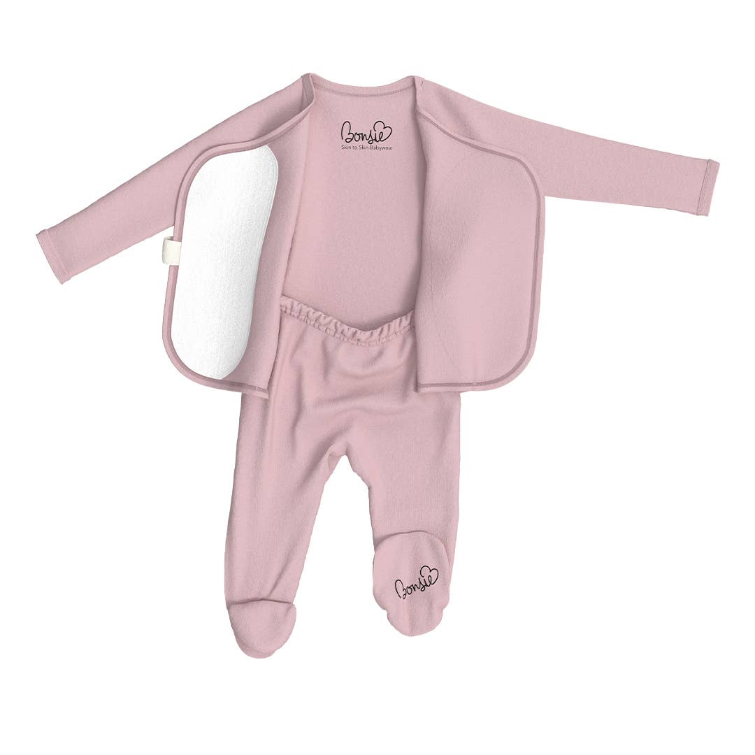 peony skin-to-skin footie