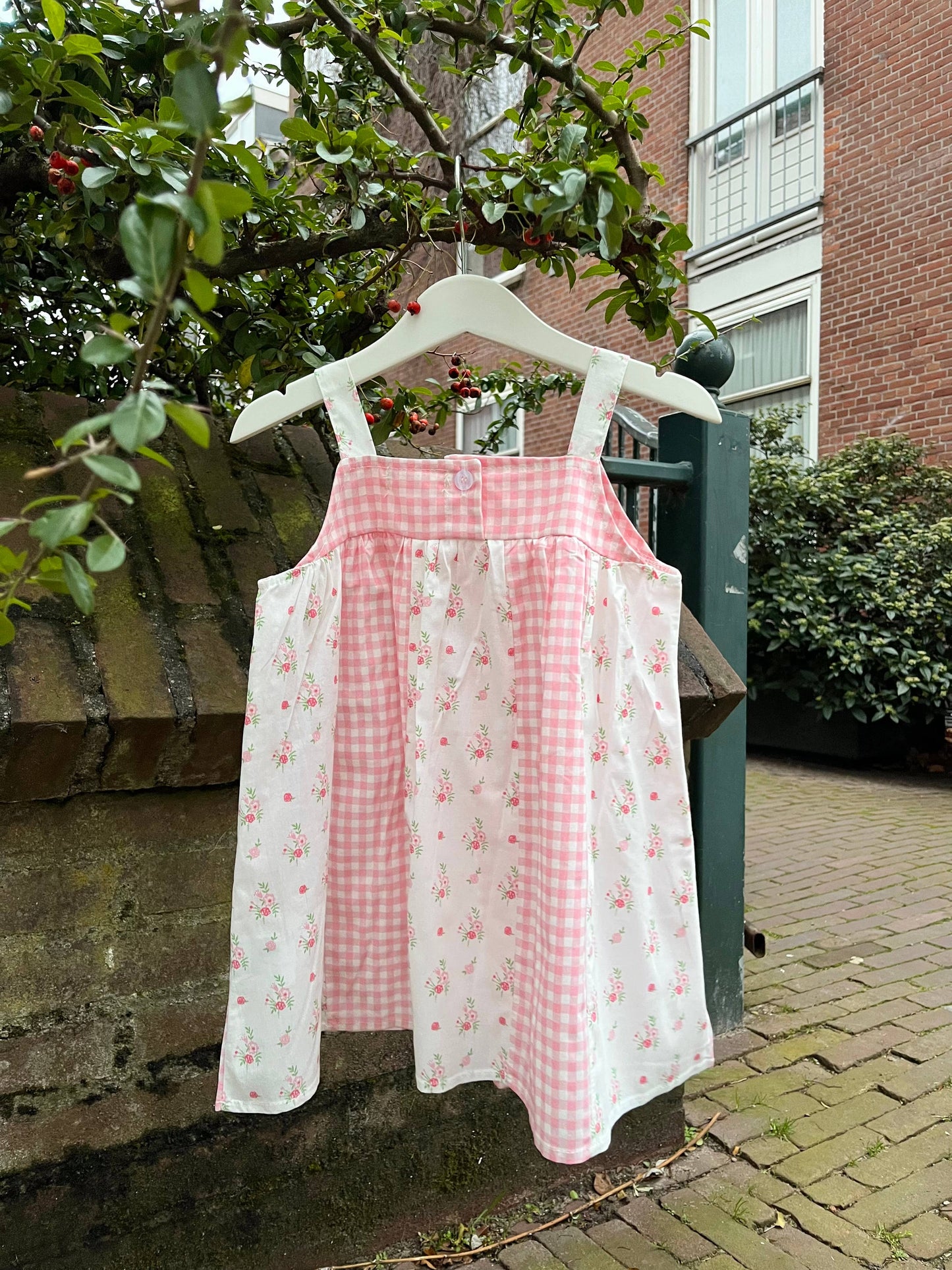 ann dress: floral pink