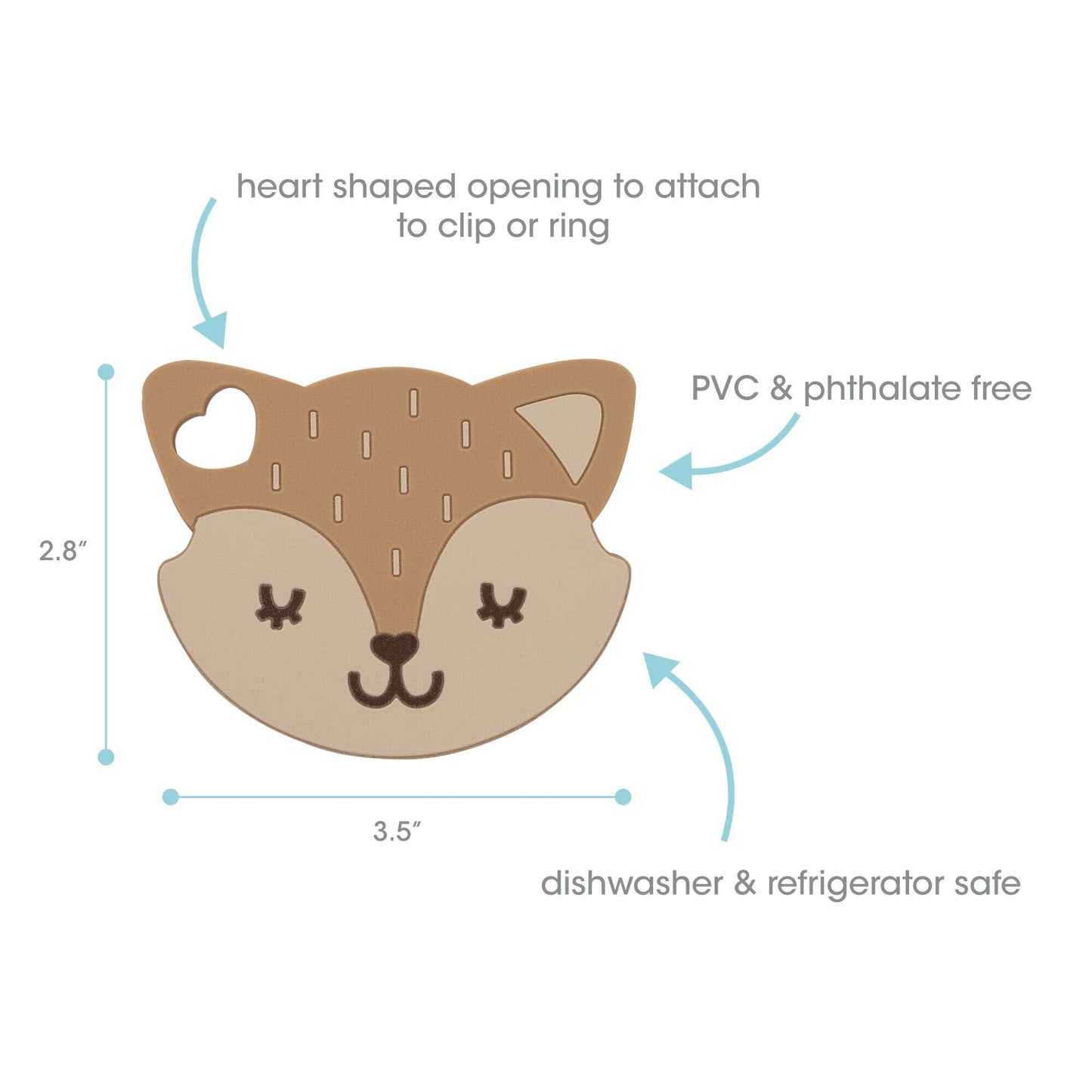 fox silicone teether