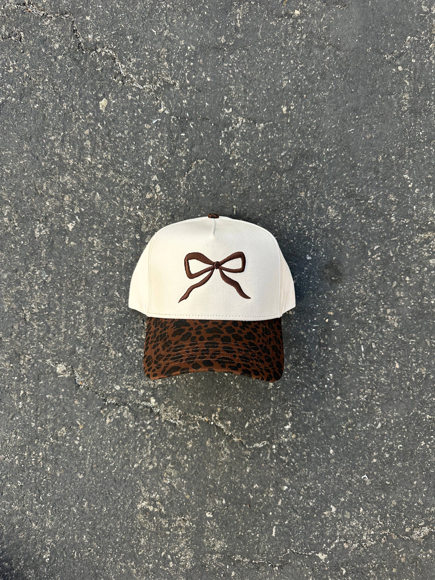 leopard bow hat