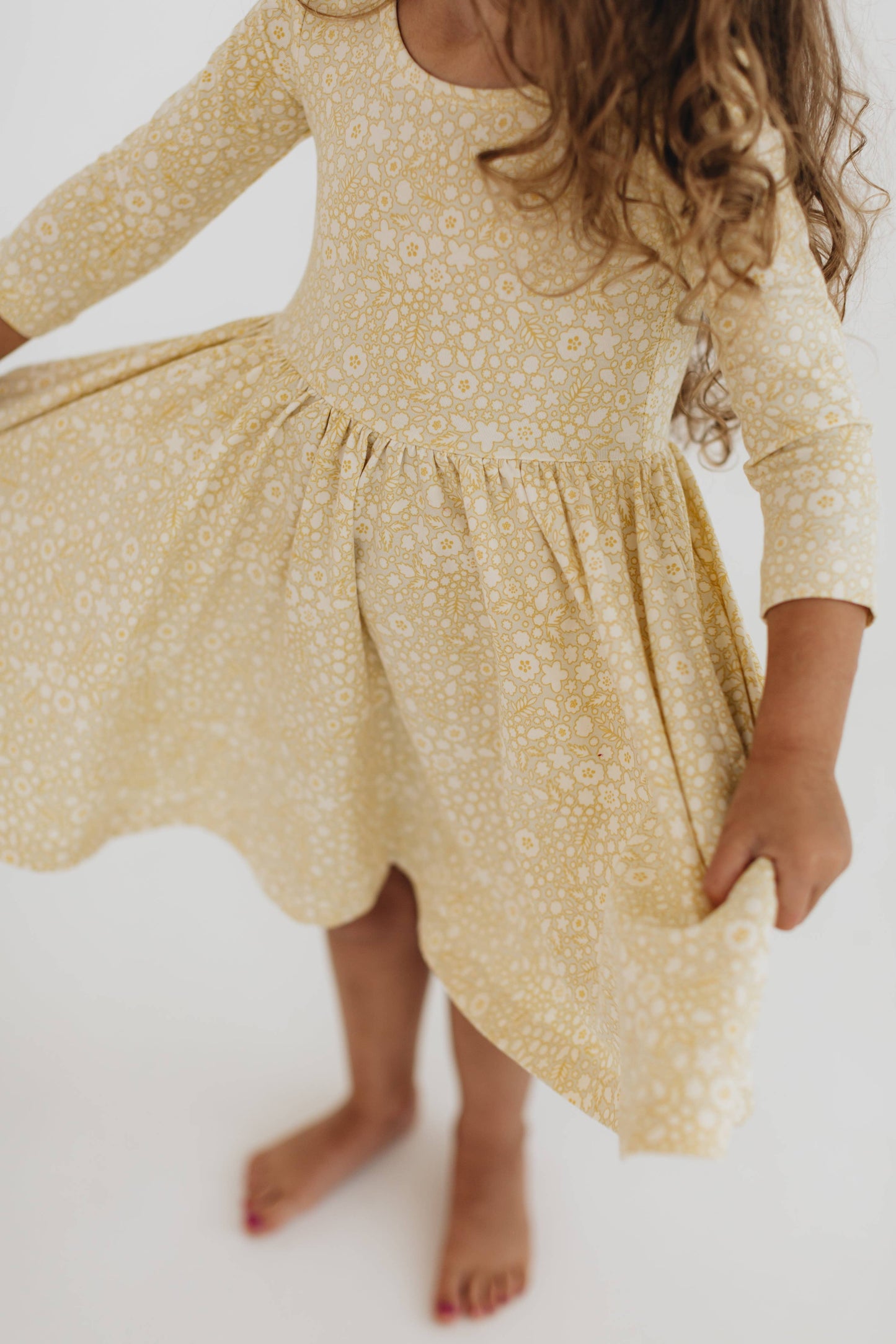 3/4 sleeve twirl dress