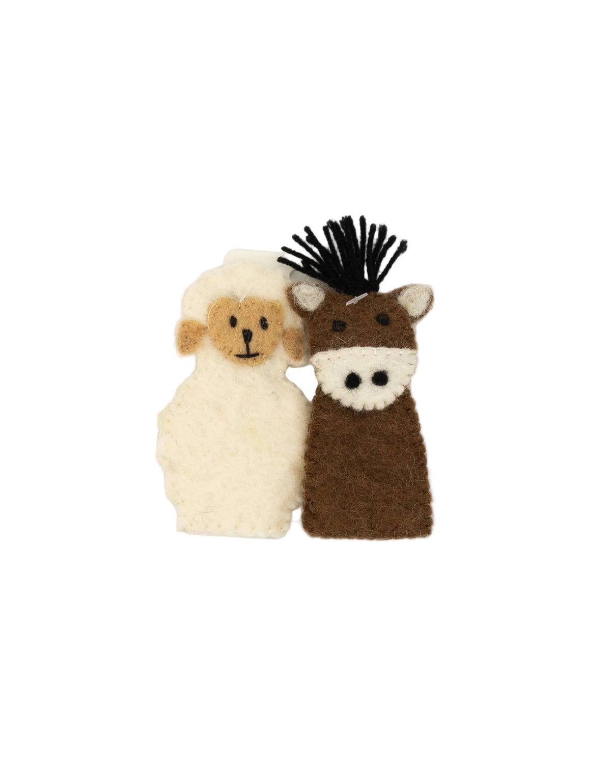 finger puppet - sheep & donkey