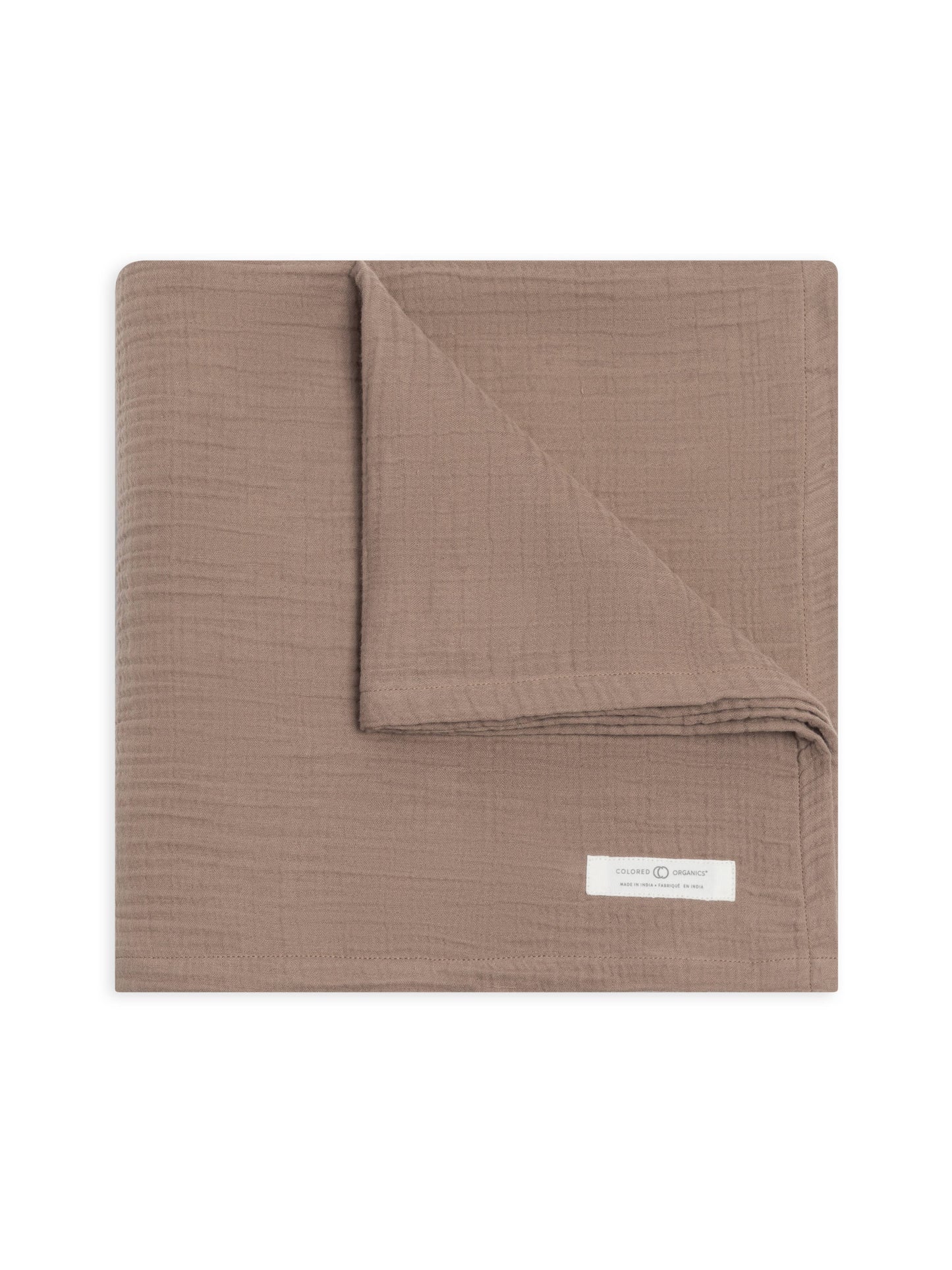 organic baby muslin swaddle blanket - taupe