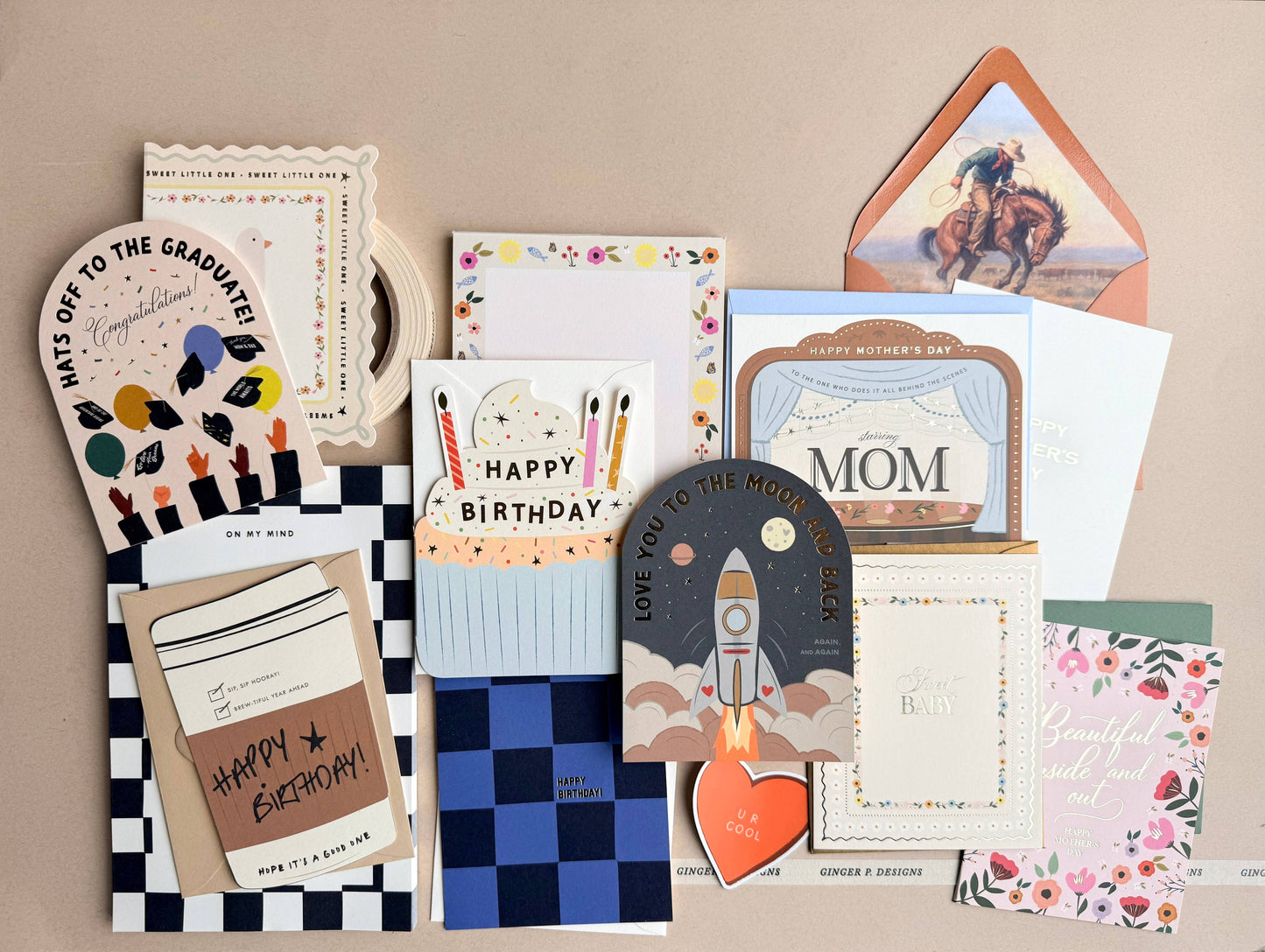 birthday cupcake die-cut folded greeting card