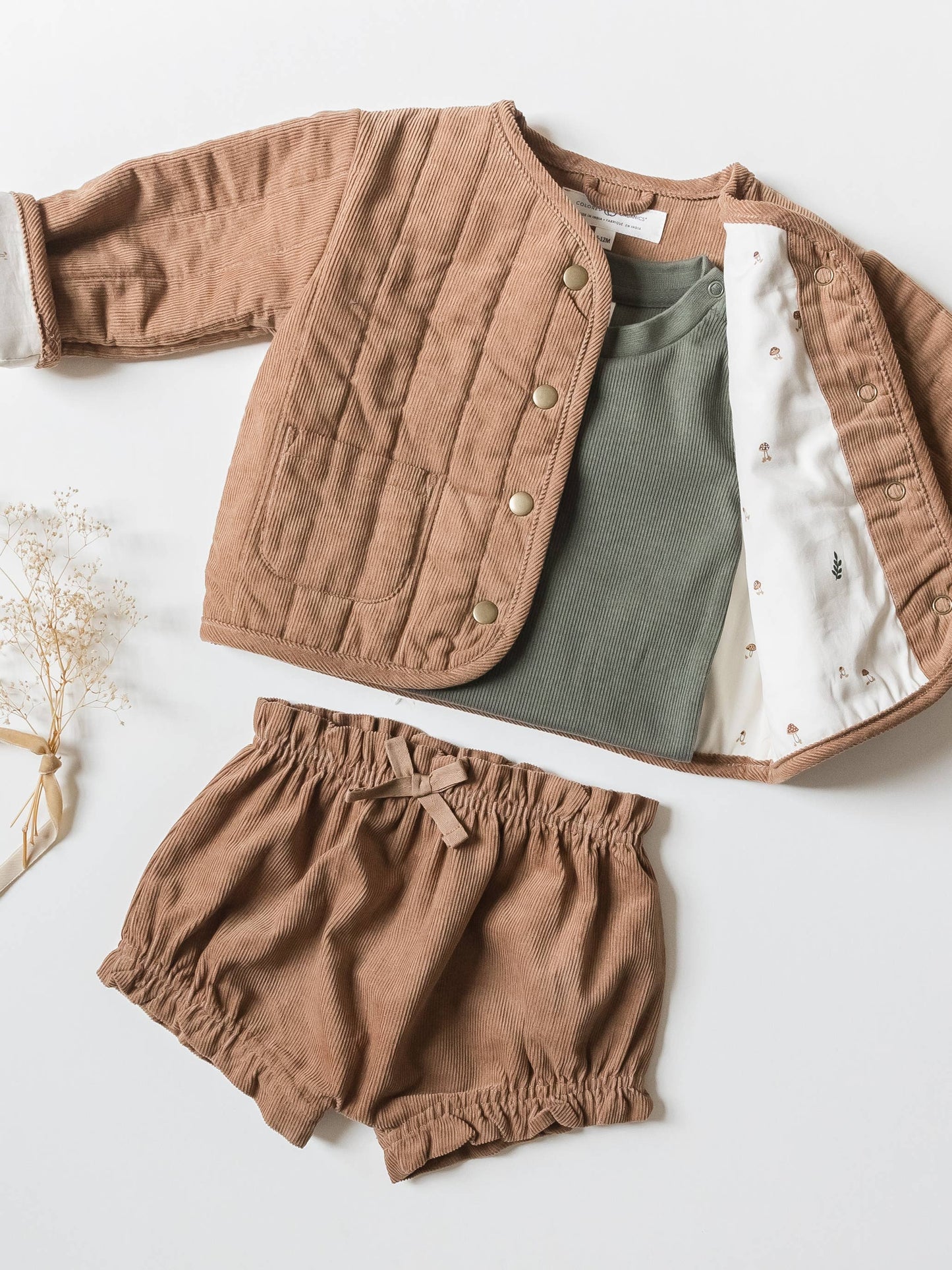 organic baby blake corduroy snap jacket