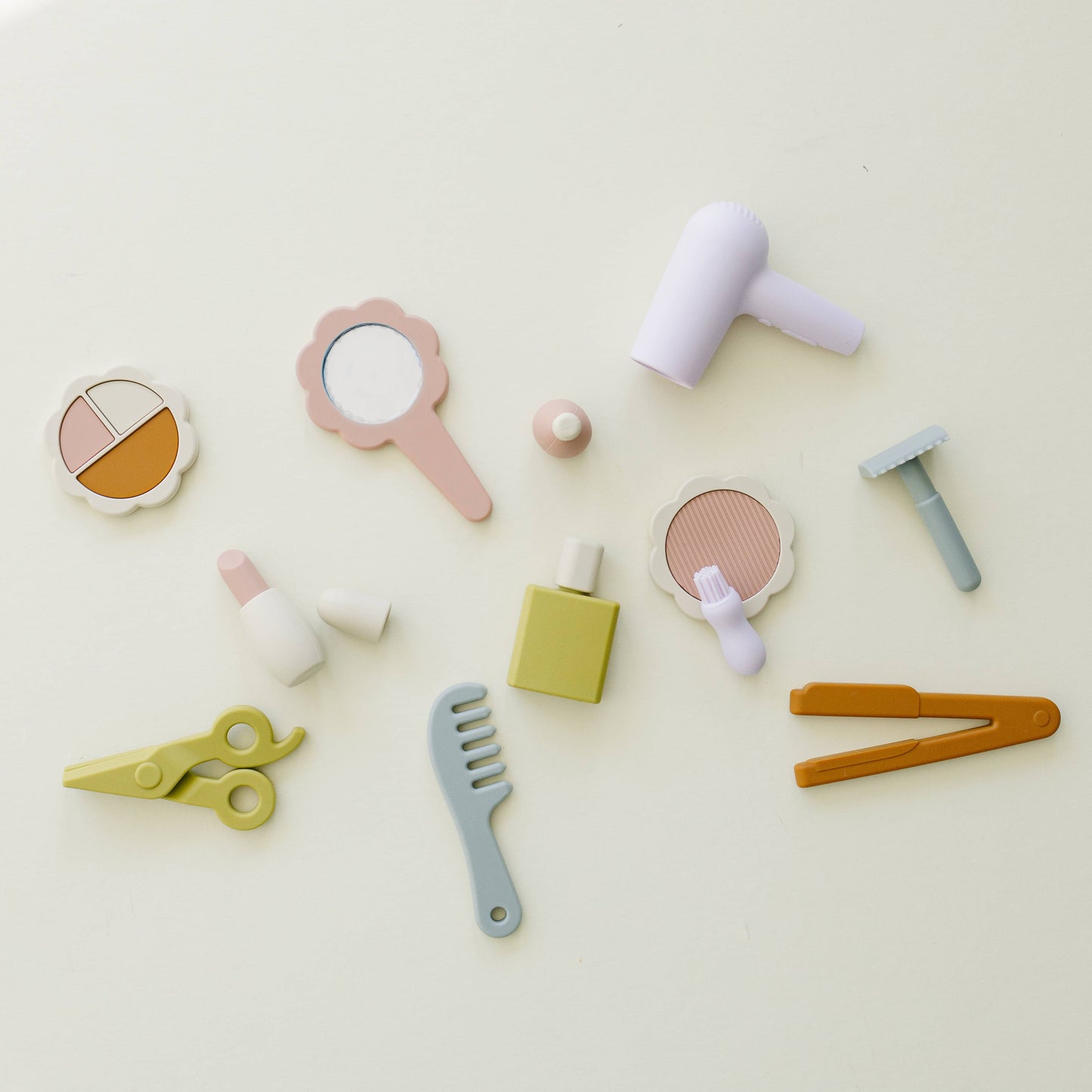 silicone hair and makeup play set