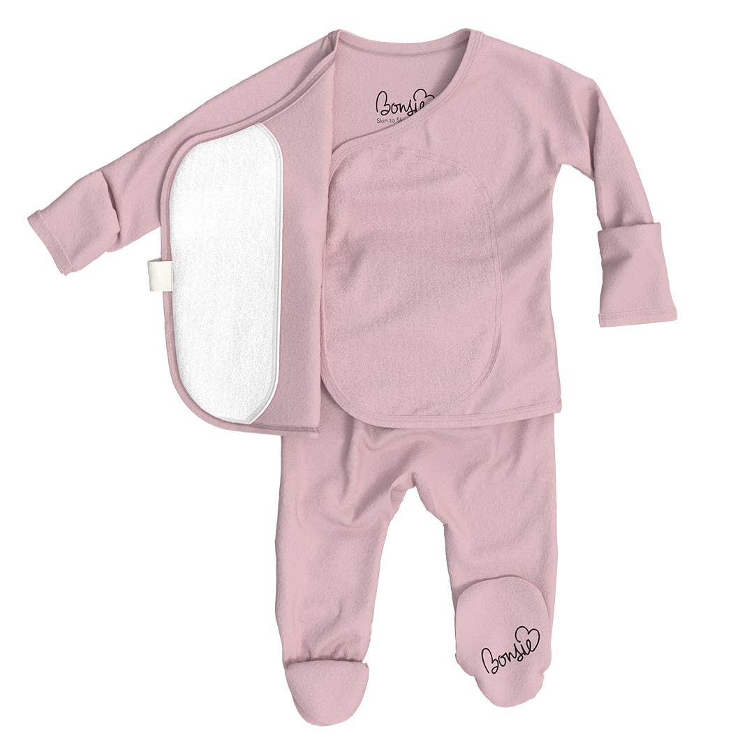 peony skin-to-skin footie
