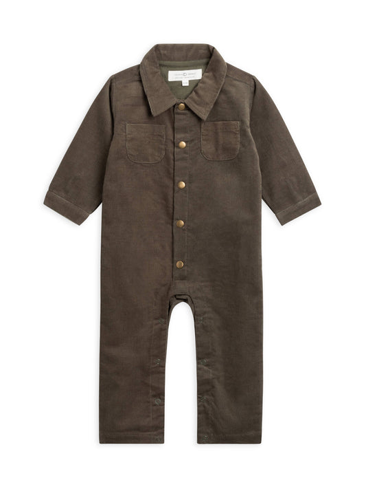 organic baby flynn corduroy romper